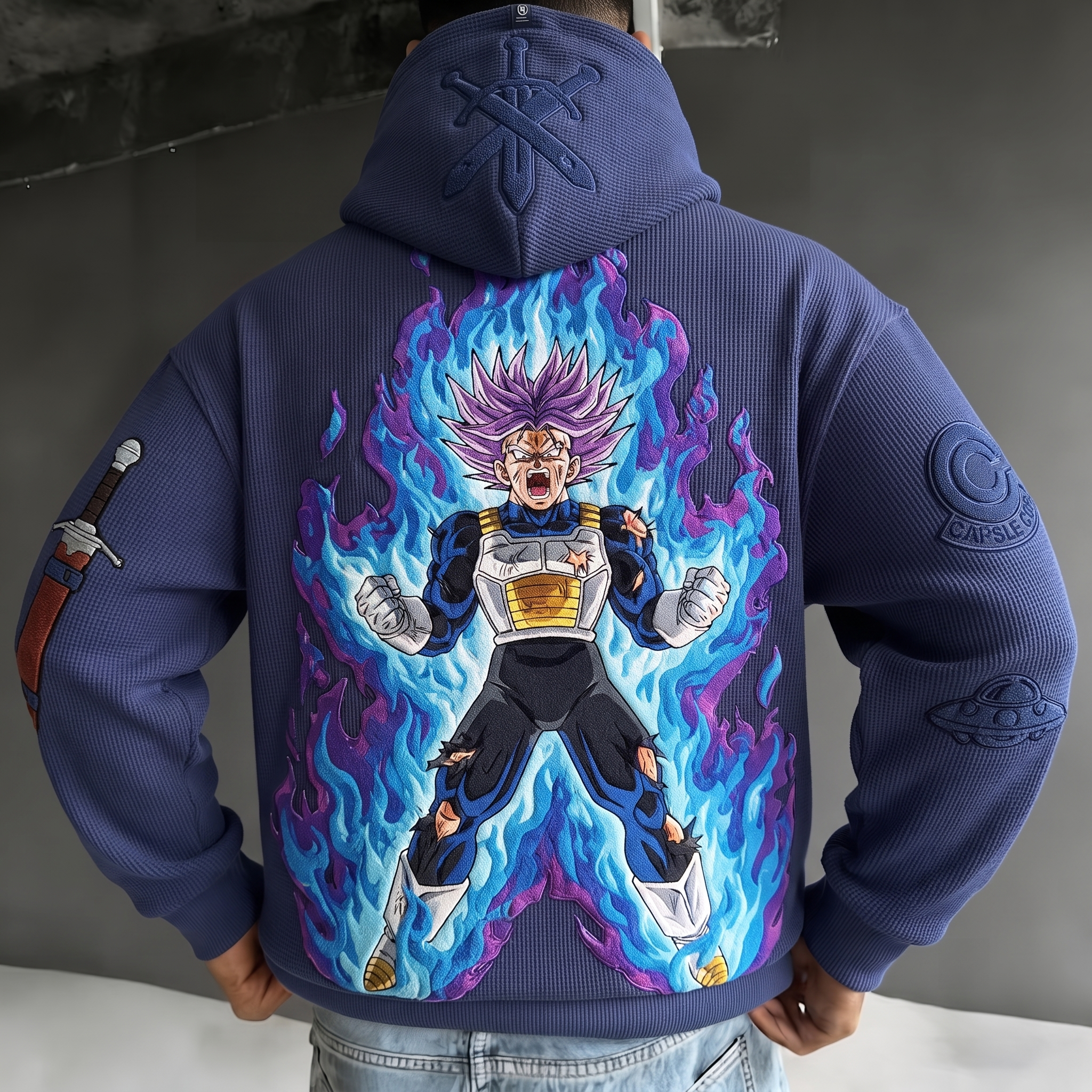 Men's Cartoon Anime Long-Sleeve Hoodie