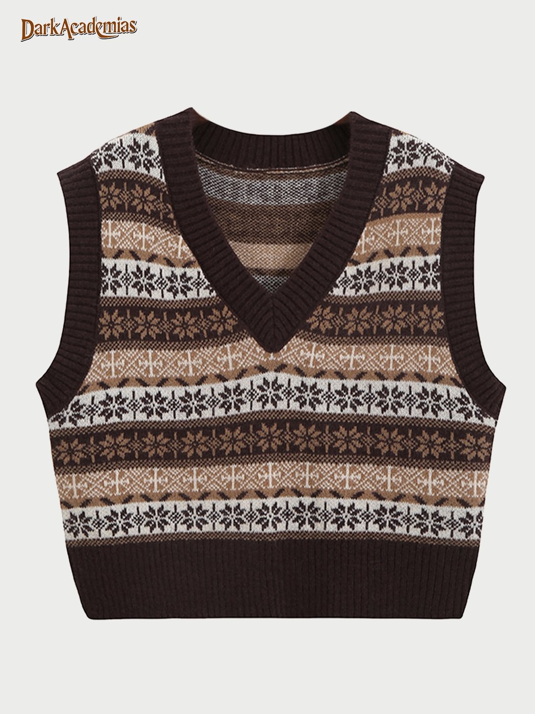 Vintage Patterned Knitted Vest
