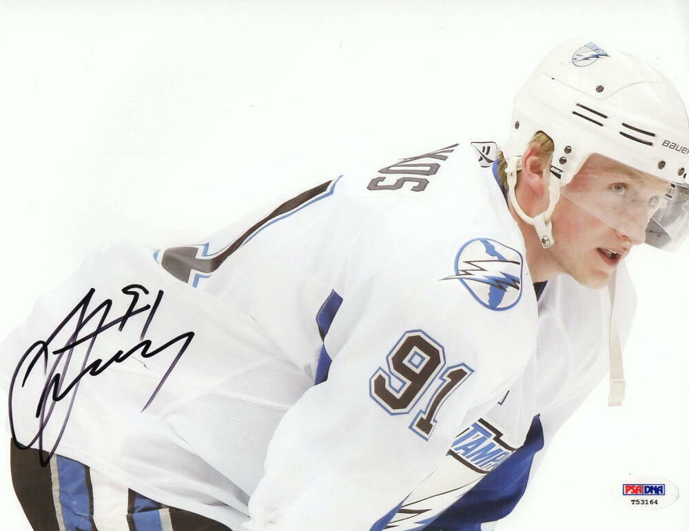 STEVEN STAMKOS SIGNED AUTOGRAPH 8x10 Photo Poster painting - TAMPA BAY LIGHTNING ALL-STAR PSA