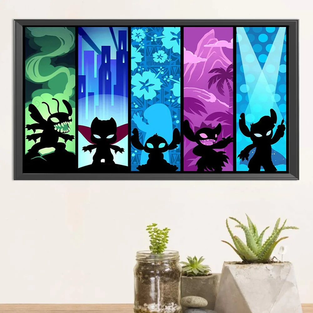 Full Round Diamond Painting 45*25cm - Stitch