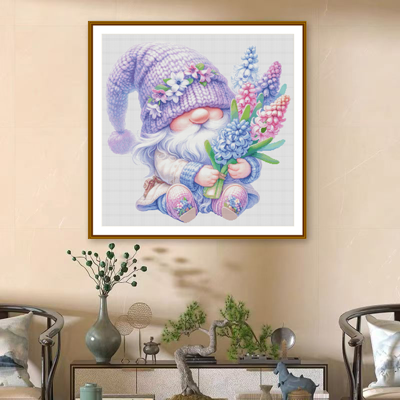 [ZZ5946-vane Dwarfs] Cute Cotton Embroidered Needlework for Living Room Bedroom Fabrictextile cross stitch Painting Fairy Cross Stitch