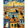 Van Gogh Cat-11CT Stamped Cross Stitch 40*55cm/15.75*21.65in tapestrymarket