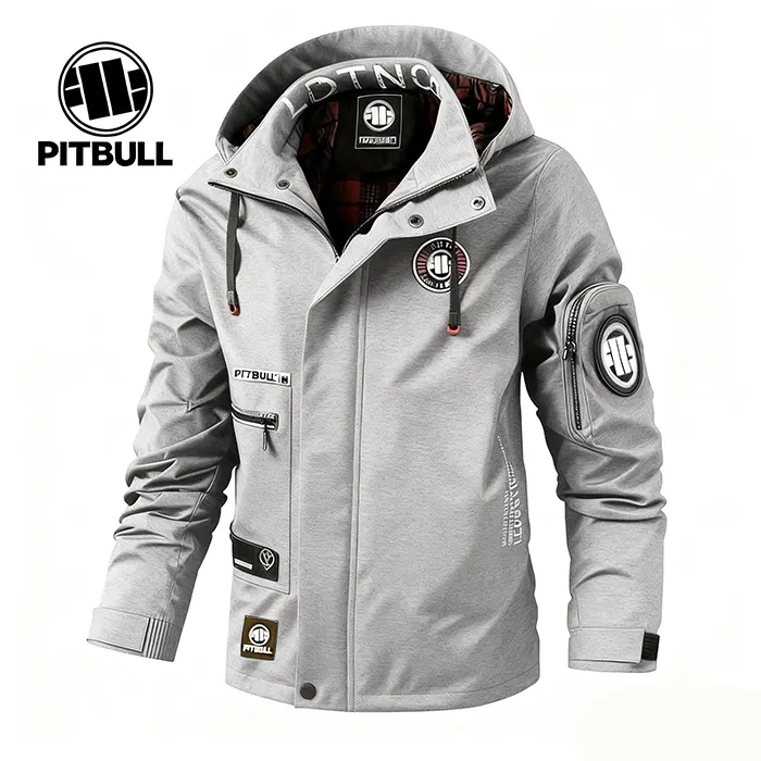 PITBULL&reg; produkuje wytrzymałe, wygodne i wodoodporne kurtki męskie z kapturem, idealne na każdą okazję.
