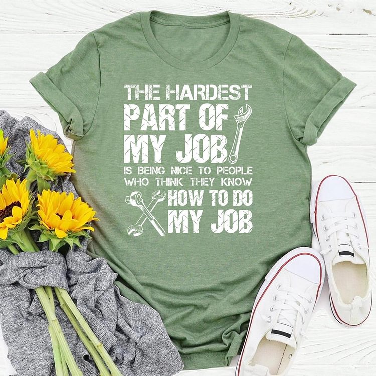 ANB - the hardest part of my job village life Retro Tee -04250