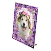 Special Shape Purple Lily Table Top Diamond Painting Frame Kits for Families