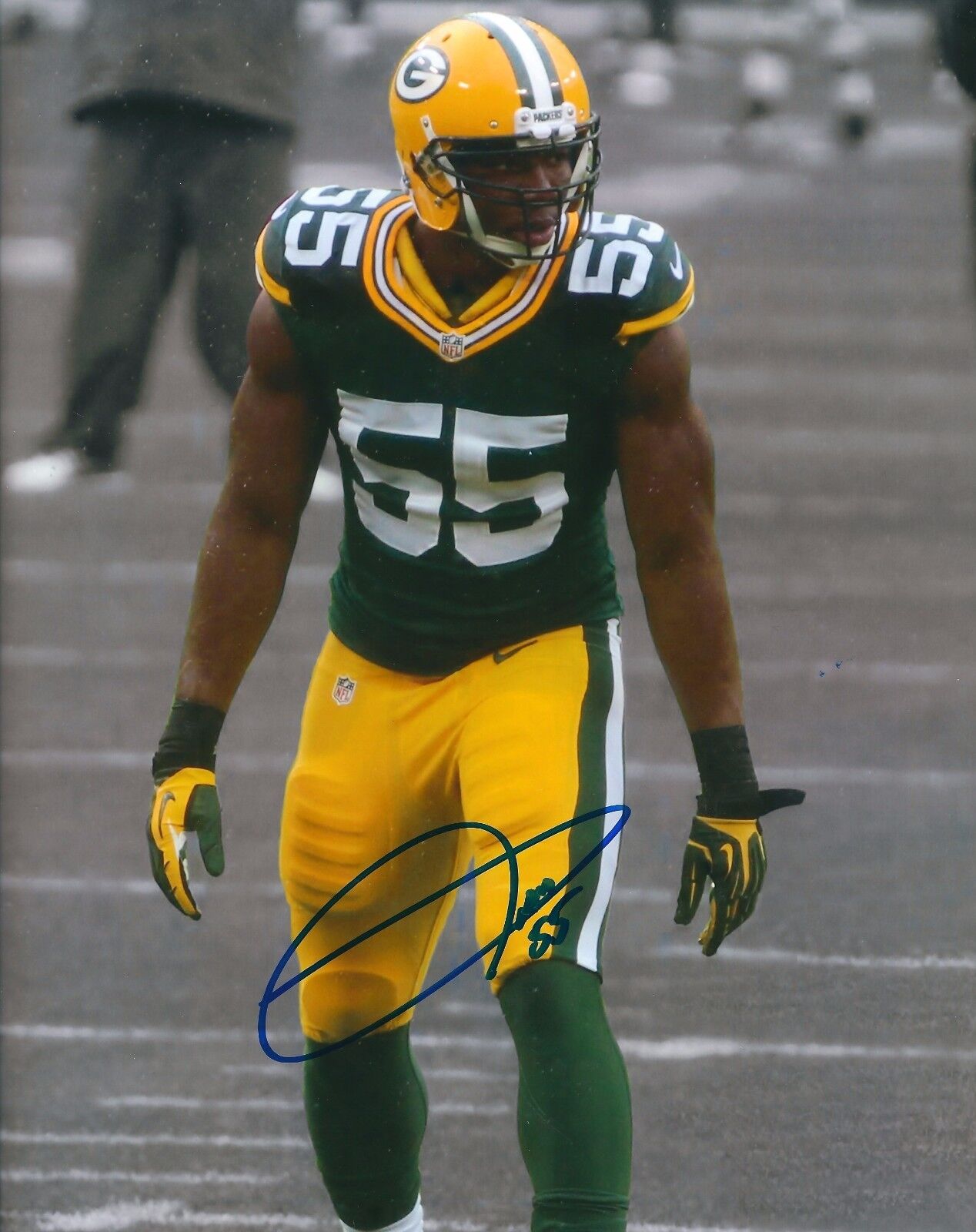 Autographed ANDY MULUMBA Green Bay Packers 8x10 Photo Poster painting w/COA