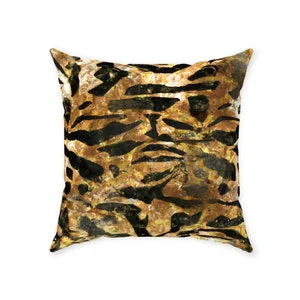 pornhint Pornhint Mud Tiger Print Throw Pillow, Camo Throw Pillow, Animal Print Accent Throw Pillow, Tiger Print Pillow, Animal Print Pillow, Animal Decor