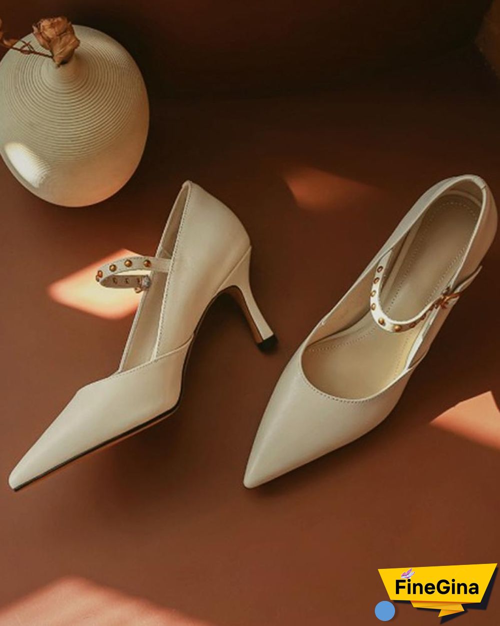 Solid Pointed-toe Shallow Mouth High Heels