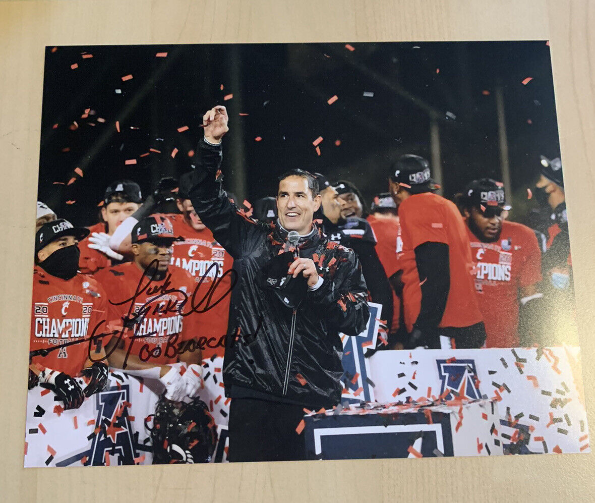 LUKE FICKELL SIGNED 8x10 Photo Poster painting CINCINNATI BEARCATS HEAD COACH AUTOGRAPHED COA