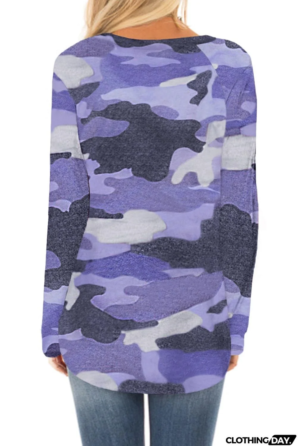 Stand For Something Camo Knit Top