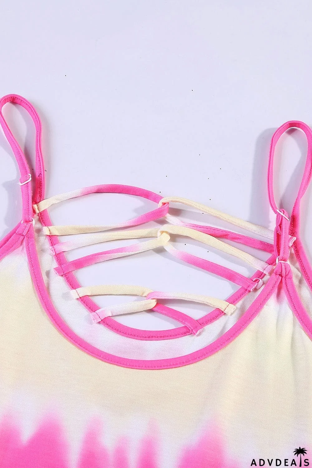 Summer Rose Tie Dye Criss-Cross Camisole