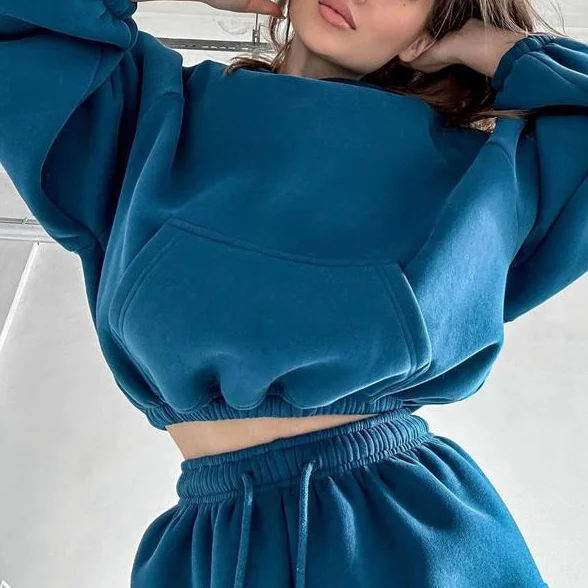 Women's Fashion Sports Casual Sweatshirt Set