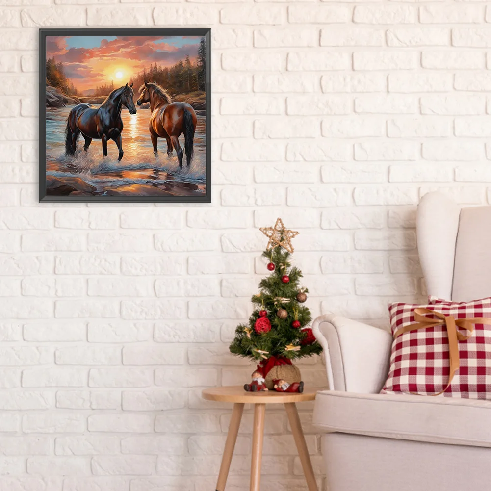 Diamond Painting - Full Round Drill - Horse(Canvas|30*30cm)