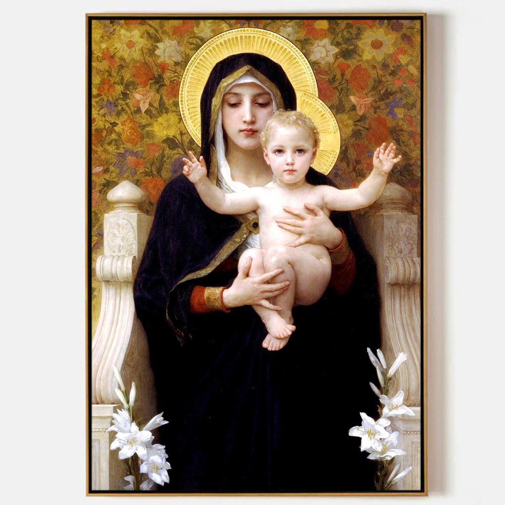 Arabelart The Madonna of the Lilies by William-Adolphe Bouguereau - Famous Art Reproduction