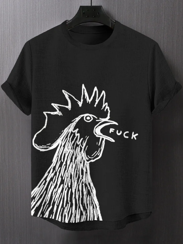 Men's Funny Chicken Rooster Saying Fck T-Shirt