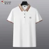 Embroidered Breathable Business Casual Solid Color Polo Shirt