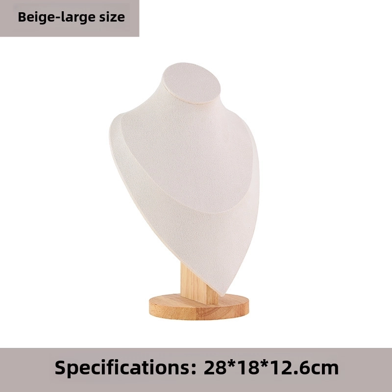 High-grade Jewelry Bracelet Jewelry Jewelry Props Flannel Wood Stitching One Pendant Necklace Display Rack