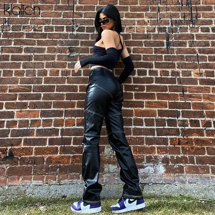 KLALIEN Fashion Casual Slim Solid Black Removable Sleeves Halter T Shirt For Women Autumn New Streetwear Wild Basic Female Top