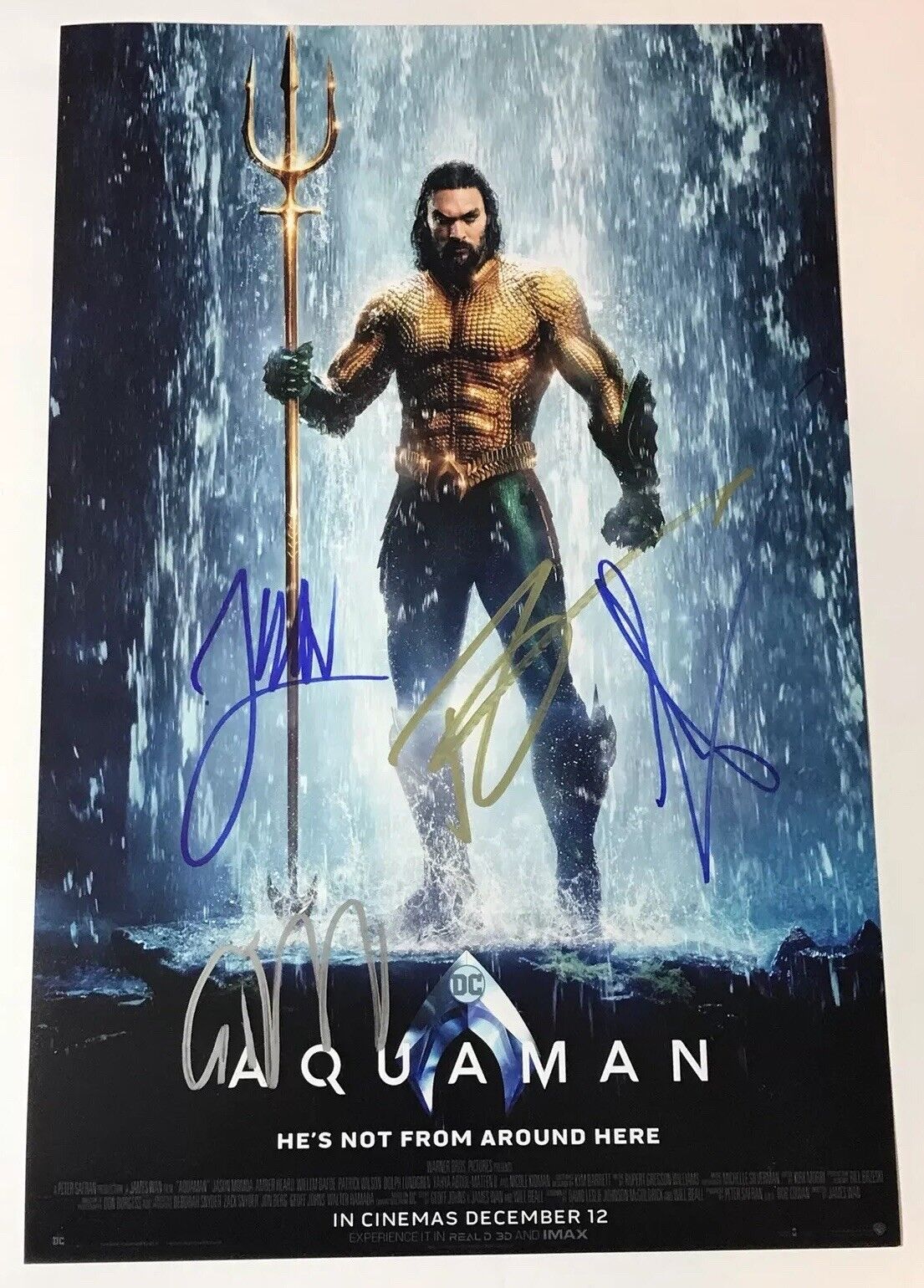 James Wan AQUAMAN Cast X4 Signed 11x17 Photo Poster painting IN PERSON Autograph