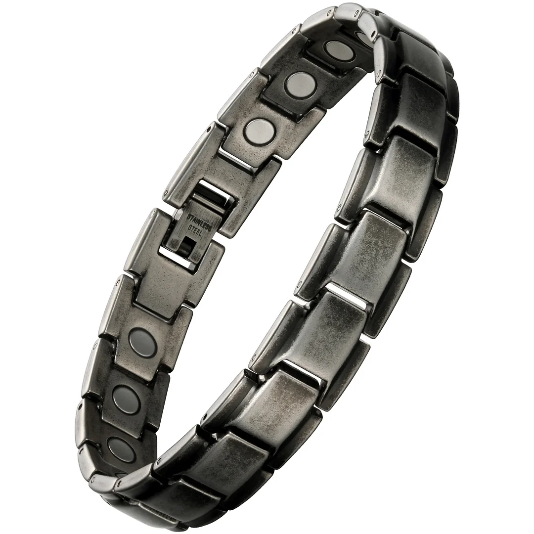 Strengthen Mens Stainless Steel Magnetic Therapy Bracelet for Health trabladzer