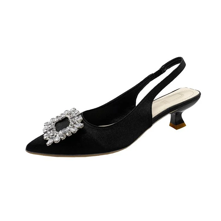 Yyvonne Bag Head Sandals Women 2025 Summer New Fashion Pointy Water Drill Buckle And Fashion Sandals Women