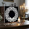 uk.everydayedeals DIY Pearl Painting With Frame - Handmade Self-Adhesive Pearls - Wreath(25*25cm)
