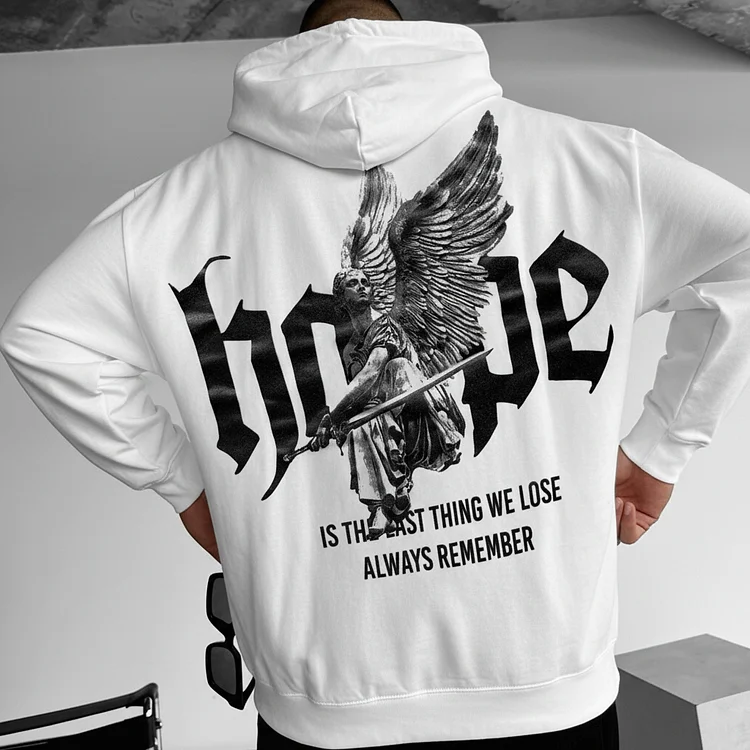 Men's Casual Hope Letter Print Hoodie