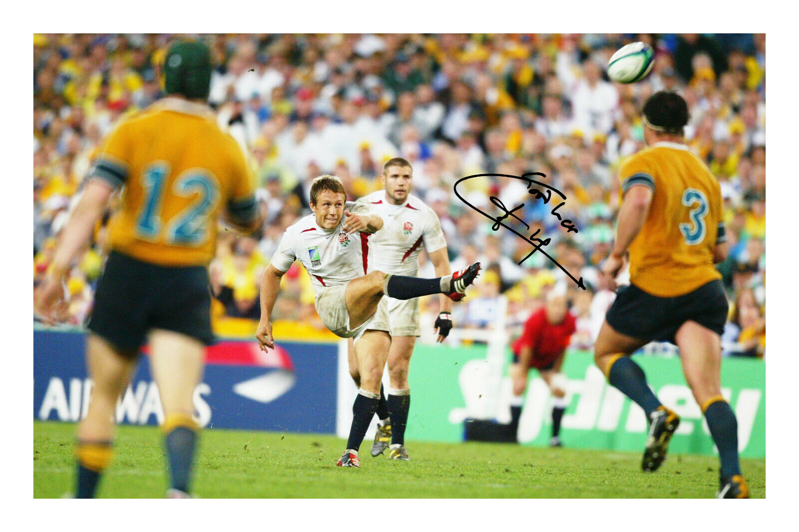 Jonny Wilkinson Signed A4 Autograph Photo Poster painting Print England Rugby 2003 World Cup