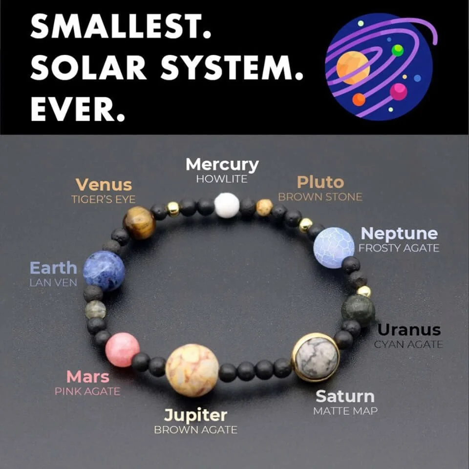 🪐The 9 Planets Solar System Beaded Bracelet