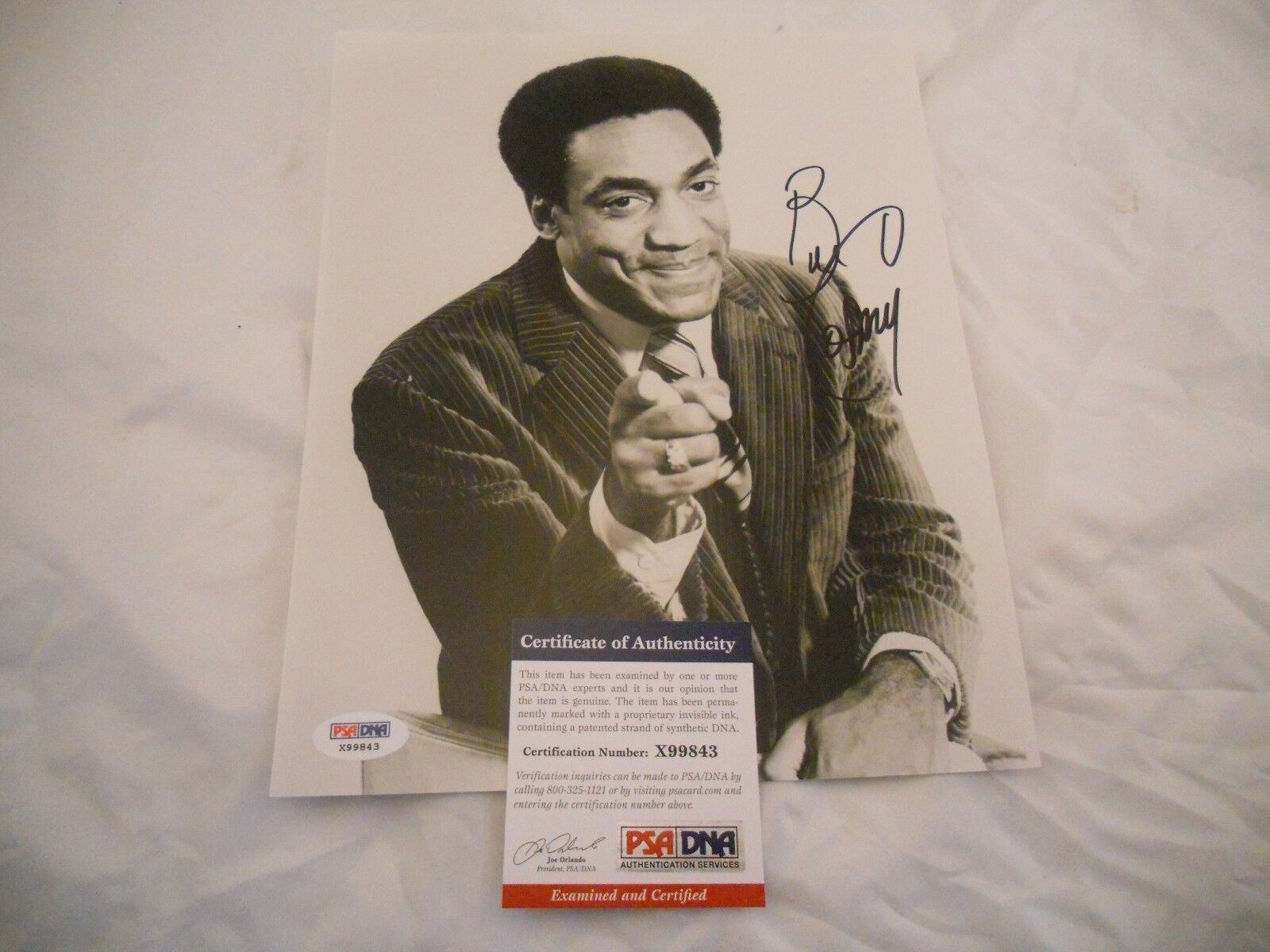 Bill Cosby B&W Vintage Promo Signed Autographed 8x10 Photo Poster painting PSA Certified