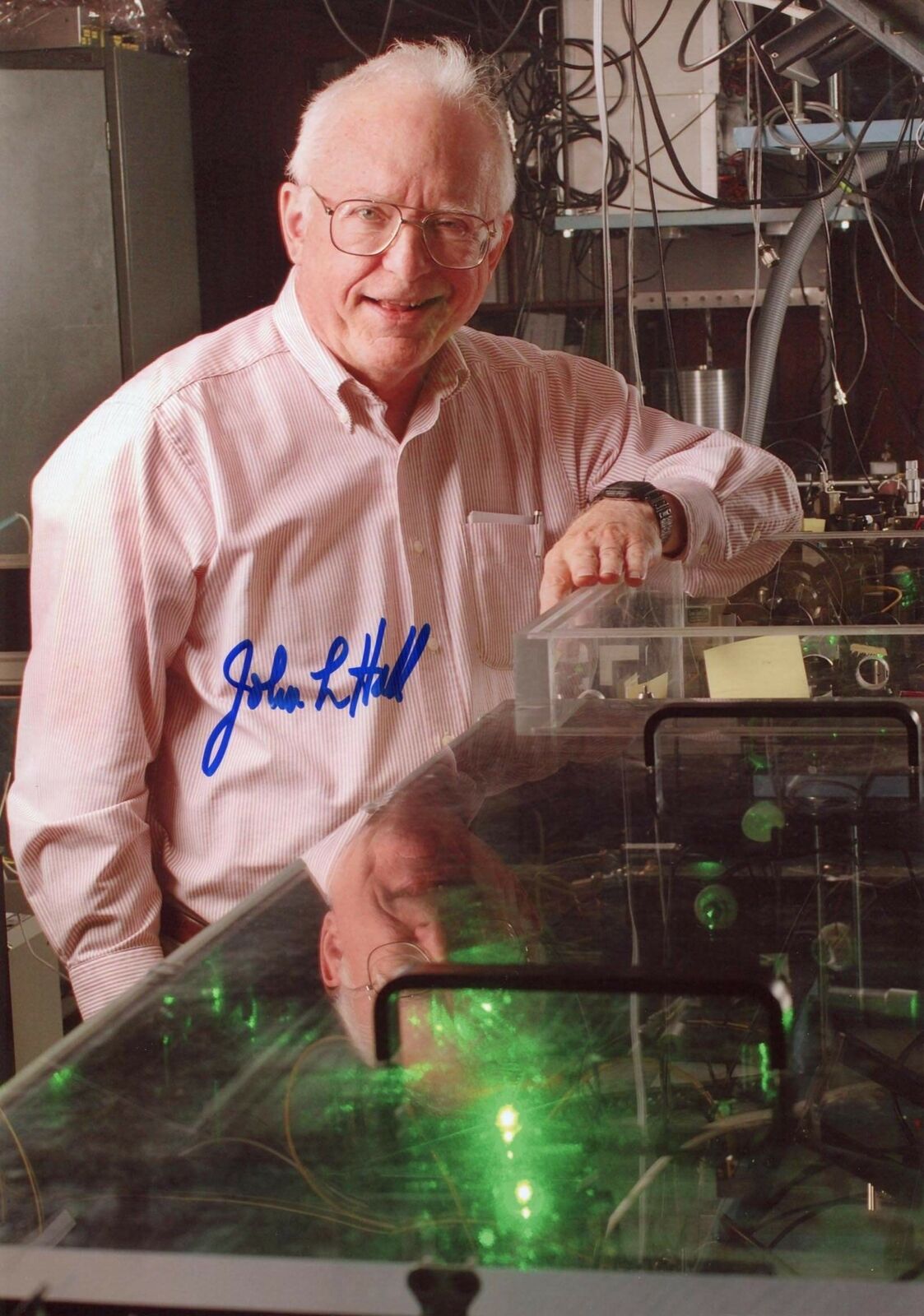 John L. Hall NOBEL PRIZE autograph, IP signed Photo Poster painting