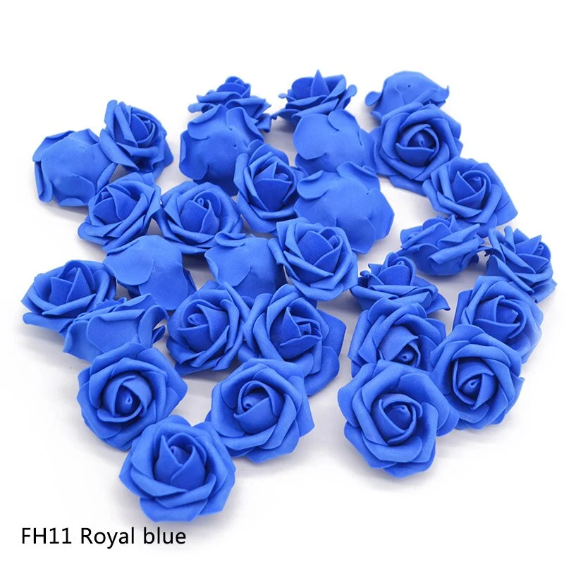 Cheap 20pcs Multicolor Foam Rose Flower Head Artificial Rose Bouquet Handmade Wedding Home Decoration Festive Party scrapbook