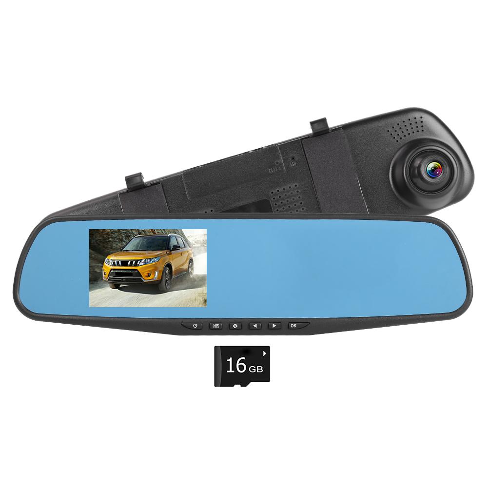 

3.5 inch 1080P Car DVR Rear View Mirror 100 Degree Dash Cam (w/ TF Card), 501 Original