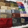 Plain Dual Colors Women Men Unisex Tassels Scarf Shawl