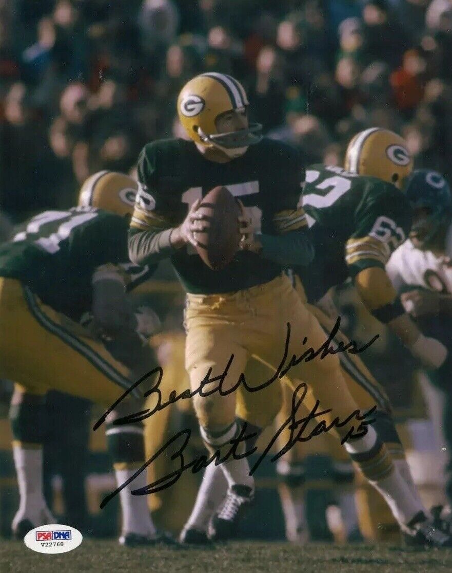 BART STARR HOF SIGNED 8X10 Photo Poster painting Reprint