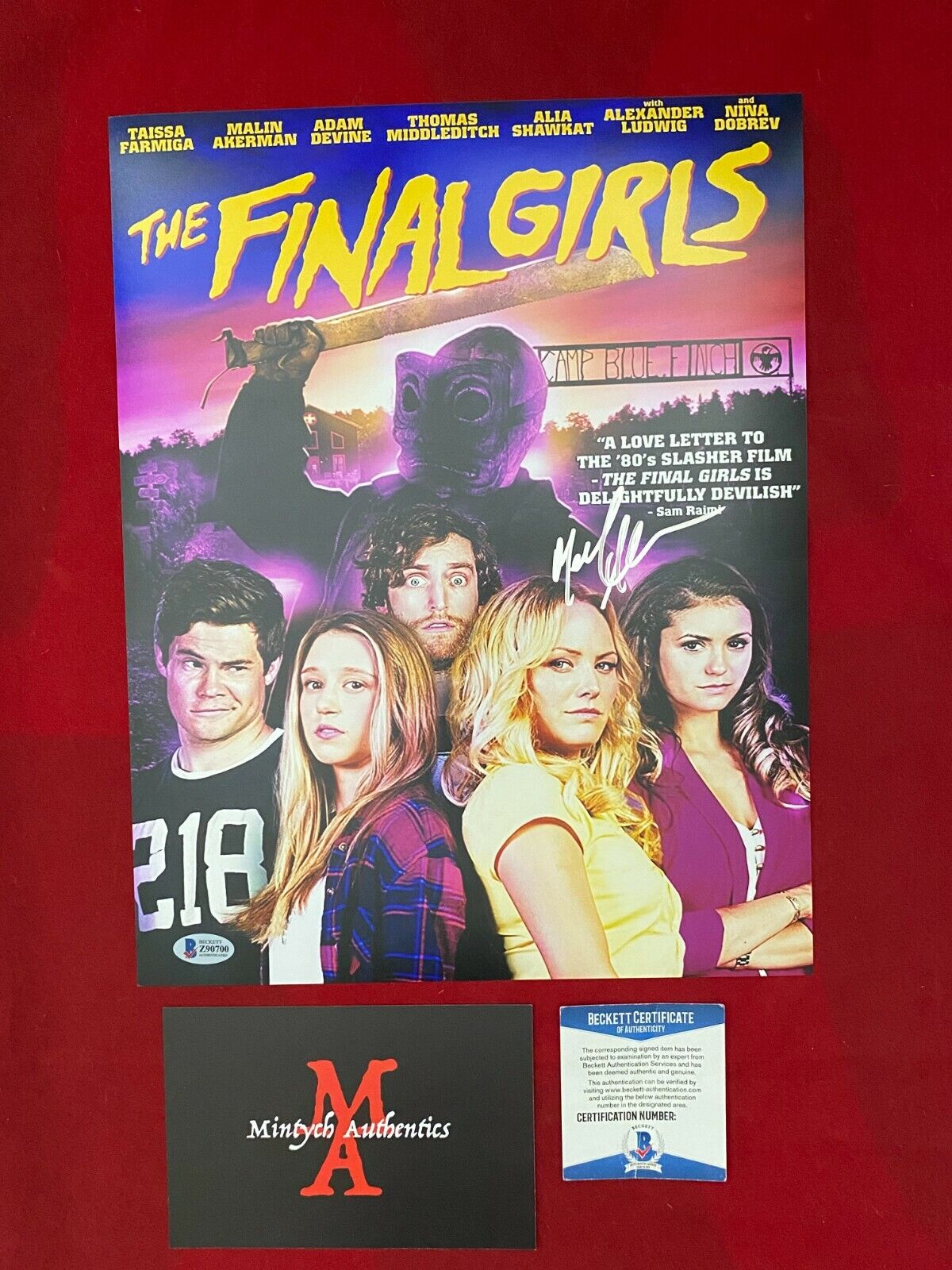 MALIN AKERMAN AUTOGRAPHED SIGNED 11x14 Photo Poster painting! THE FINAL GIRLS! BECKETT COA!