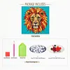 DIY Pre-Framed Lion Button Art Canvas Kit