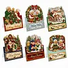 6Pcs DIY Pearl Diamond Painting Christmas Cards, 3D Greeting Card Craft Kits with Resin Pearls, Handmade Holiday Cards for Adults, Christmas Gifts & Decorations