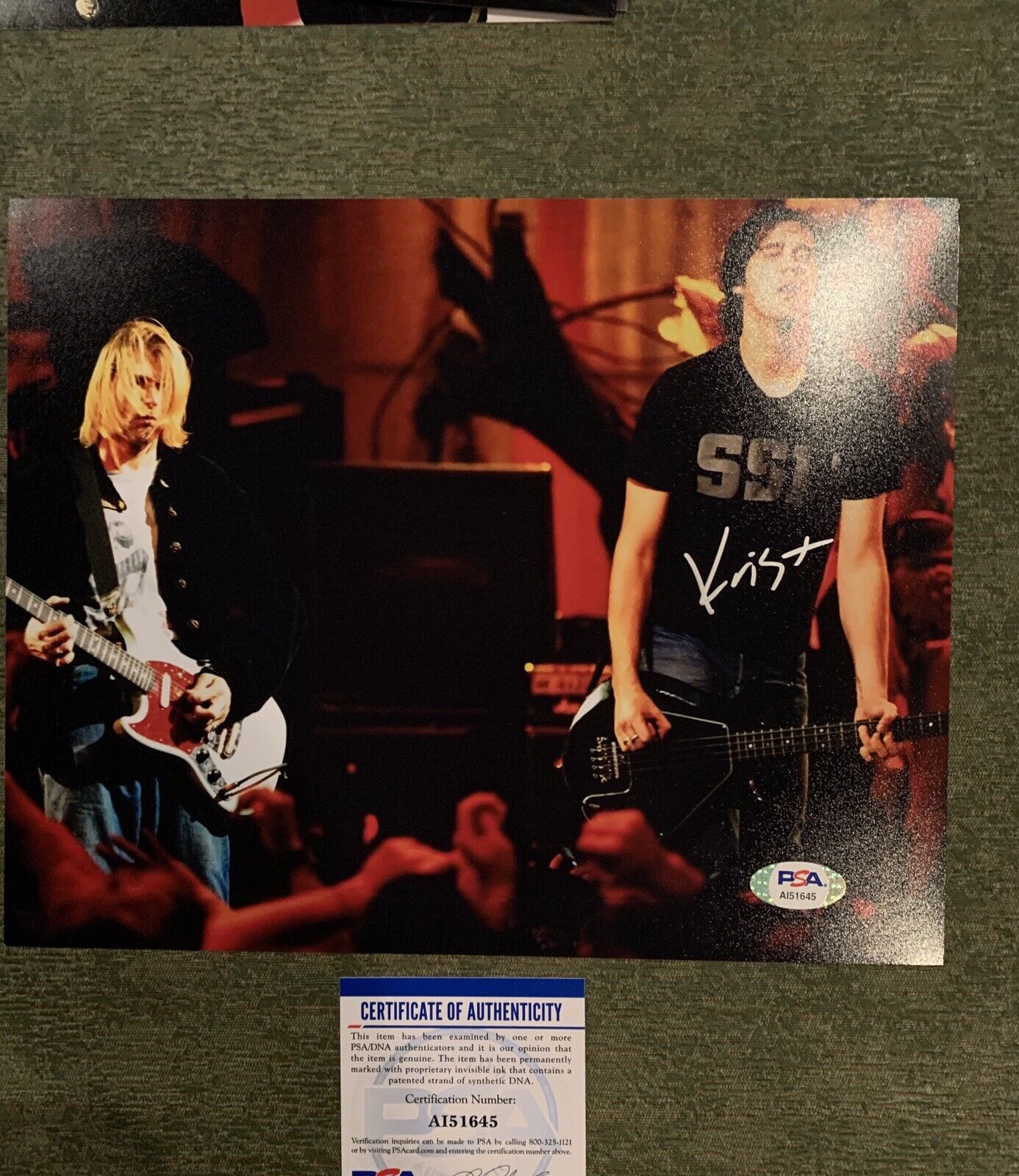 Krist Novoselic Autograph 8x10 Photo Poster painting Signed Authentic Nirvana Legend Rock Psa