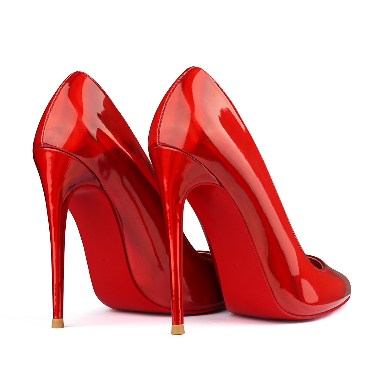 120/100mm Red Bottom Women's Party Wedding Heels Patent Pumps-MERUMOTE