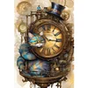 Cheshire Cat And Punk The Clock-11CT Stamped Cross Stitch 40*58cm
