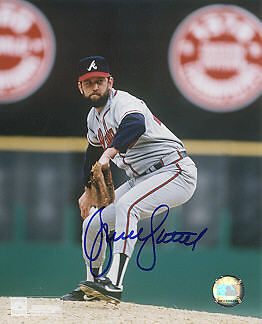 BRUCE SUTTER ATLANTA BRAVES ACTION SIGNED 8x10