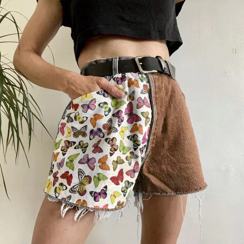 Women's Trend Streetwear Printed High Waist Casual Shorts