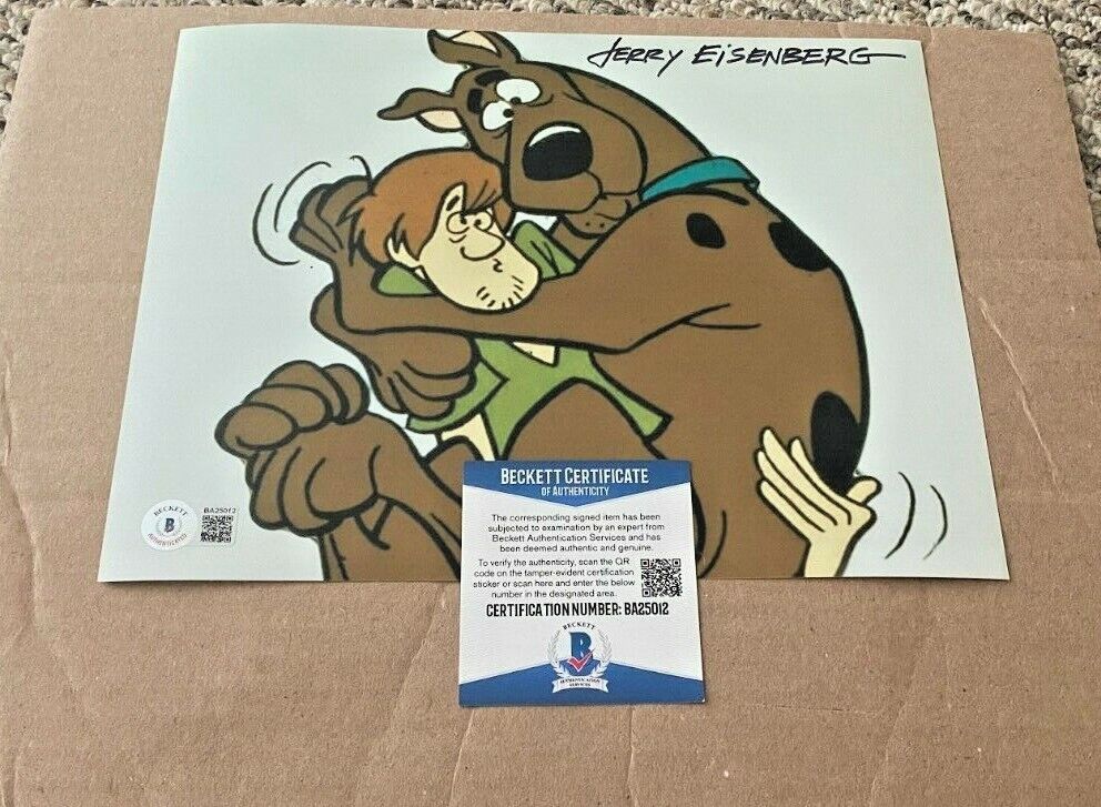 JERRY EISENBERG SIGNED SCOOBY DOO CARTOON 8X10 Photo Poster painting BECKETT CERTIFIED BAS