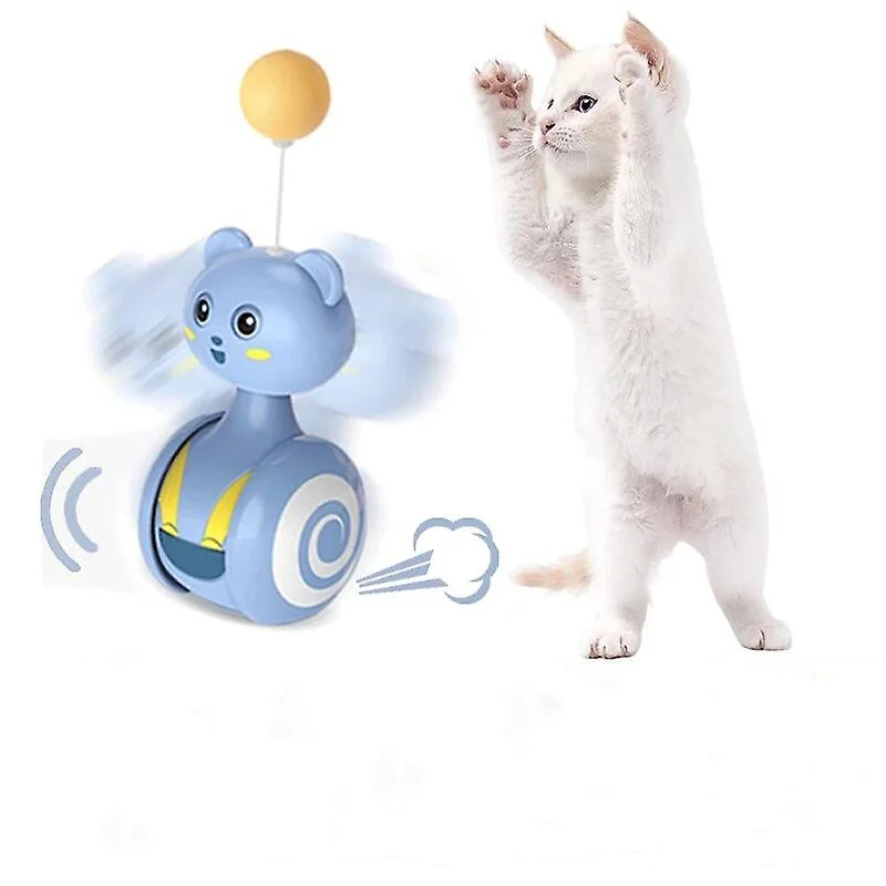 Funny Balance Car Cat Toy Interactive Kitten Puppy Chasing Toy With Feather Ball Cat Accessories