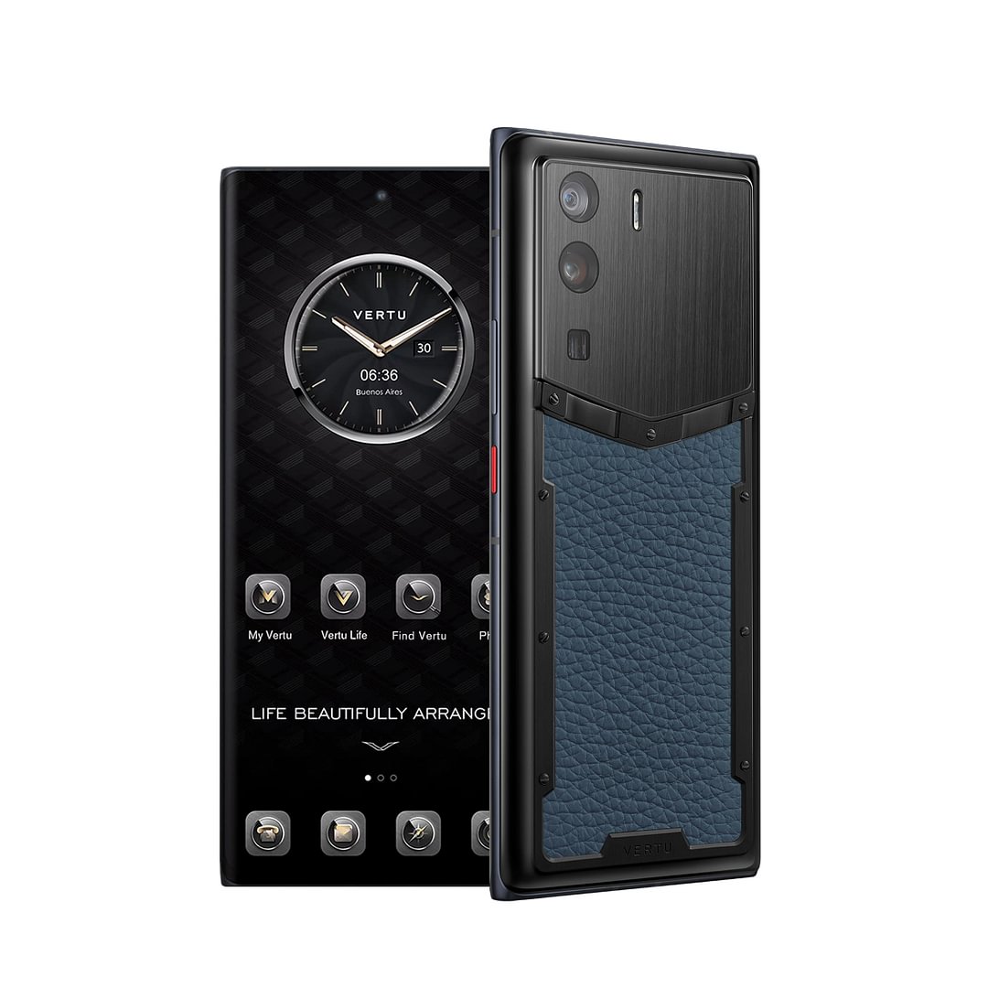 VERTU METAVERTU CALF LEATHER GENTLEMAN BLUE 5G WEB3 PHONE 12GB+512GB/18+1TB ROM AND RAM