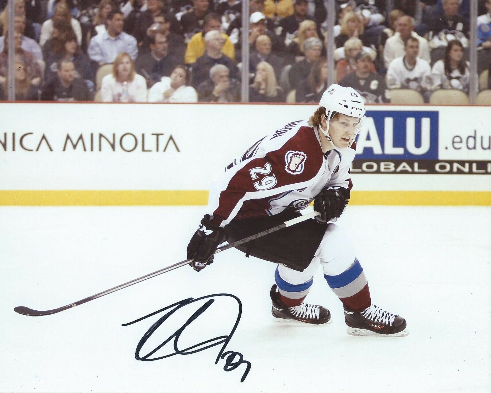 Nathan MacKinnon Signed 8x10 Photo Poster painting Colorado Avalanche Autographed COA E