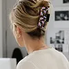 Black Flowers DIY Diamond Painting Claw Clips for Adults Beginners Diamond Art Western Hair Clips Anti-Slip Design for Women Long Short Hairstyle Jewelry Supplies