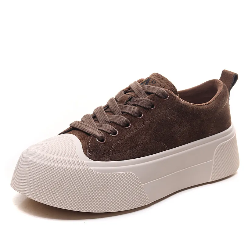 Yyvonne Retro Thick-Slate Shoes Women Autumn And Winter New Round Head Fashion Casual Single Shoes Women