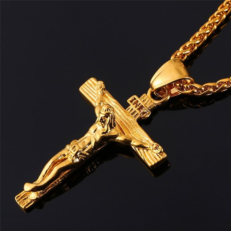 BrosWear Jesus Stainless Steel Cross Necklace